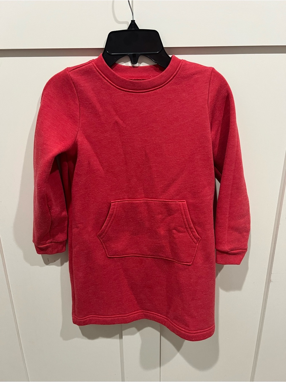 Primary Girls' Red Cozy Fleece Sweatshirt Dress